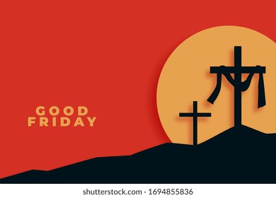 good friday background in flat style design