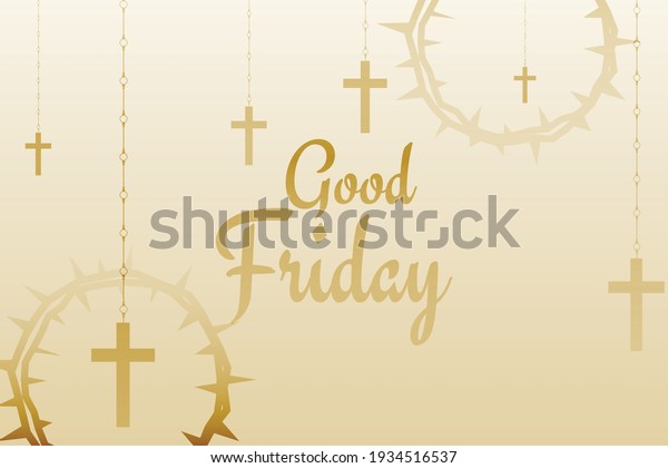 good friday\
background with hanging\
crosses