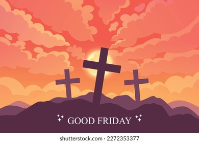Good Friday background. Religious  Christian  Historical. Vector illustration background.  - Shutterstock ID 2272353377