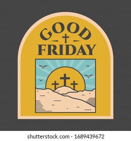 Good Friday Banner Illustration