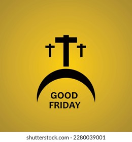 Good Friday banner and Poster. Good Friday is a Christian holiday commemorating the crucifixion of Jesus and his death at Calvary.It is observed during Holy Week as part of the Paschal Triduum.