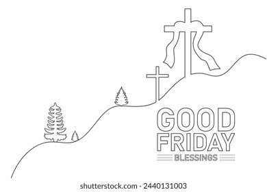 good friday banner and social media post