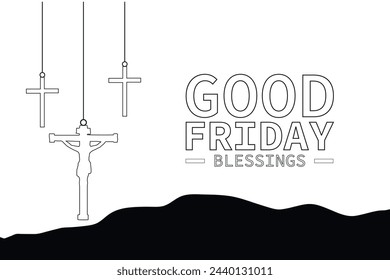 good friday banner and social media post