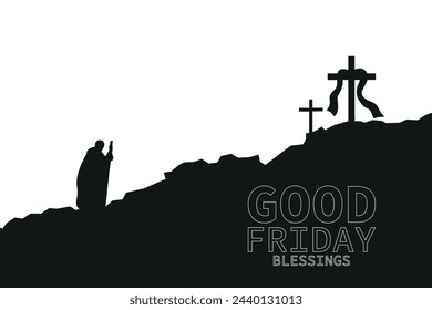 good friday banner and social media post