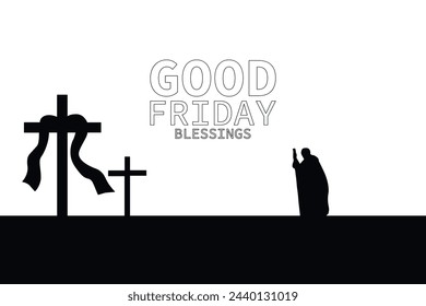 good friday banner and social media post
