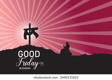 good friday banner and social media post