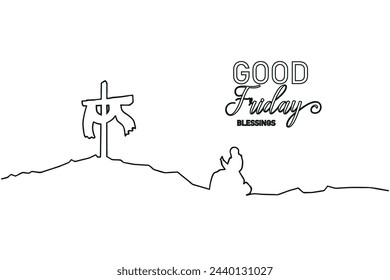 good friday banner and social media post