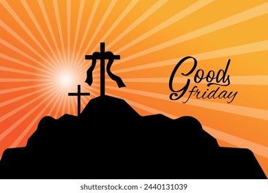 good friday banner and social media post