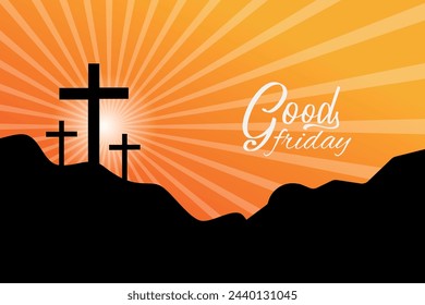 good friday banner and social media post