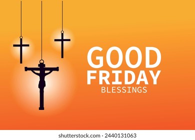 good friday banner and social media post