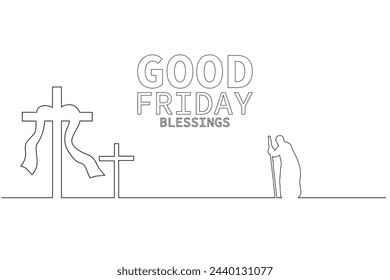 good friday banner and social media post