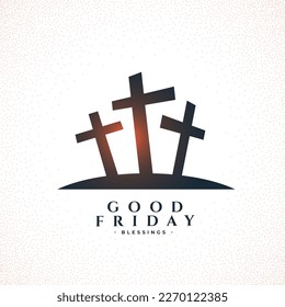 good friday blessing background for saint belief with cross design vector