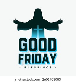 good friday blessing background for social media post vector