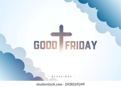 good friday blessing cultural background with cross design vector