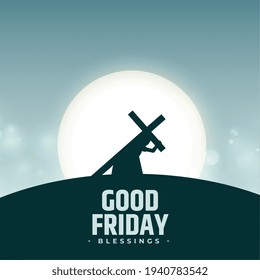 good friday blessings background with jesus carrying cross