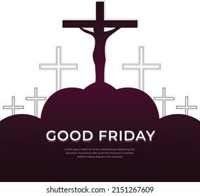 Good Friday Christian Religious Occasion Jesus Stock Vector (Royalty ...