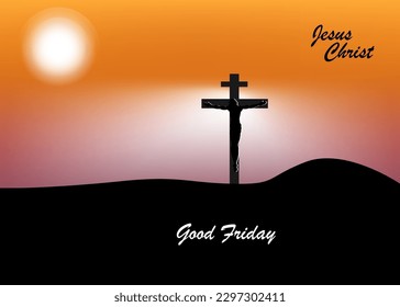 good friday christian vector for background communion logo icon template decoration 