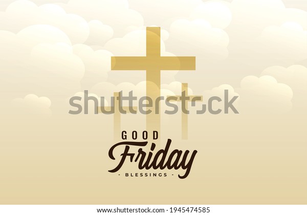 good friday clouds\
background with crosses