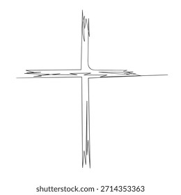 Viernes Santo dibujo de arte de línea continua de Ilustración vectorial