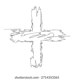 Good Friday durchgehende Linie Kunst Zeichnung von Vektorgrafik
