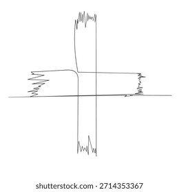 Viernes Santo dibujo de arte de línea continua de Ilustración vectorial