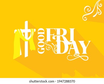 Good Friday Creative Design on yellow background