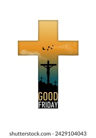 Good Friday creative poster, banner, card, background design. Vector illustration.