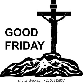 Good friday. Cross religious symbol. Crucifixion and resurrection Jesus Christ.