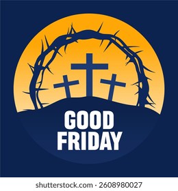 good friday with cross silhouette