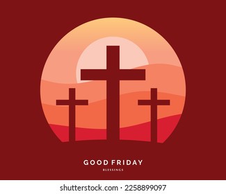 Good Friday With Cross Template