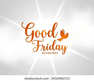 good friday cultural background with peace bird design vector