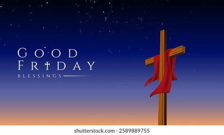 Good friday cultural background for spiritual belief and faith vector. Good Friday post and creatives. Happy Good Friday and Holy Week Flyer Design. 