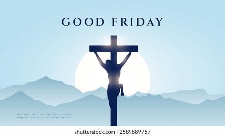 Good friday cultural background for spiritual belief and faith vector. Good Friday post and creatives. Happy Good Friday and Holy Week Flyer Design. 