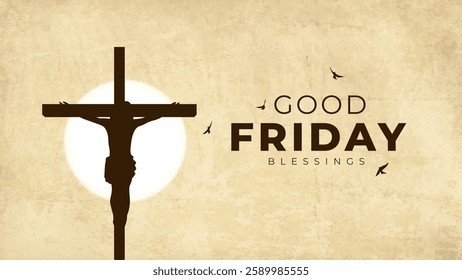 Good friday cultural background for spiritual belief and faith vector. Good Friday post and creatives. Happy Good Friday and Holy Week Flyer Design. 