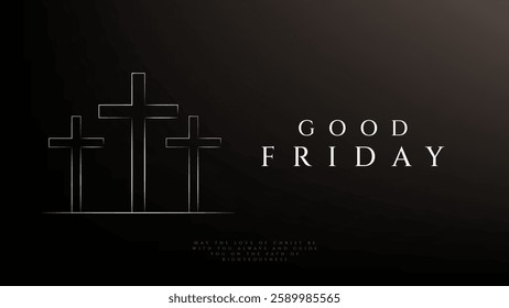 Good friday cultural background for spiritual belief and faith vector. Good Friday post and creatives. Happy Good Friday and Holy Week Flyer Design. 