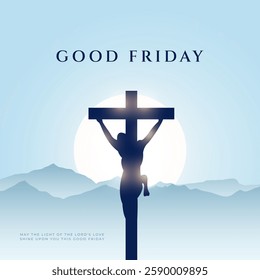 Good friday cultural background for spiritual belief and faith vector. Good Friday post and creatives. Happy Good Friday and Holy Week Flyer Design. 