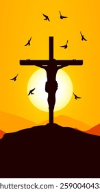 Good friday cultural background for spiritual belief and faith vector. Good Friday post and creatives. Happy Good Friday and Holy Week Flyer Design. 