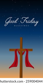 Good friday cultural background for spiritual belief and faith vector. Good Friday post and creatives. Happy Good Friday and Holy Week Flyer Design. 