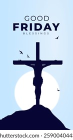 Good friday cultural background for spiritual belief and faith vector. Good Friday post and creatives. Happy Good Friday and Holy Week Flyer Design. 