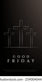 Good friday cultural background for spiritual belief and faith vector. Good Friday post and creatives. Happy Good Friday and Holy Week Flyer Design. 