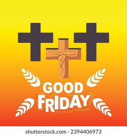 Good Friday Designs Religious, Christian Faith Banner for Church Events  Festive Celebrations Editable, Curved Cursive Art