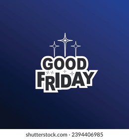 Good Friday Designs Religious, Christian Faith Banner for Church Events  Festive Celebrations Editable, Curved Cursive Art