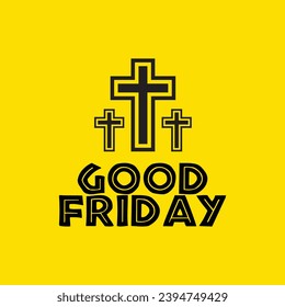 Good Friday Designs Religious, Christian Faith Banner for Church Events  Festive Celebrations Editable, Curved Cursive Art