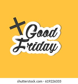 Good Friday & Easter day. Vector illustration of Jesus Christ's crucifixion and Resurrection.