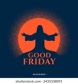 good friday or easter week cultural background in particle style vector