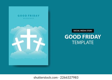 Good Friday Flat Illustration Template