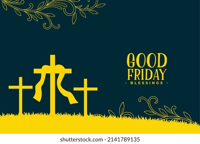 good friday holy week background in flat colors