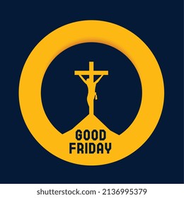 diseño de tarjetas planas de la semana santa del viernes