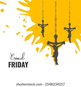 Good friday holy week hanging crosses background design