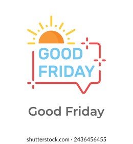 Good friday icon design, quote to design greeting card, poster, banner, printable wall art